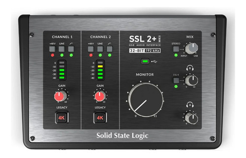 Interface De Áudio Solid State Logic Ssl 2+ Mkii 2x4 Usb