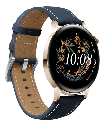 Correa Piel Con Costuras Luxury Para Huawei Watch Gt 3 42 Mm