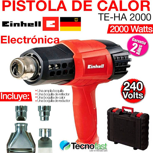 Pistola Calor Einhell Te-ha 2000w Maletin + 4 Acc