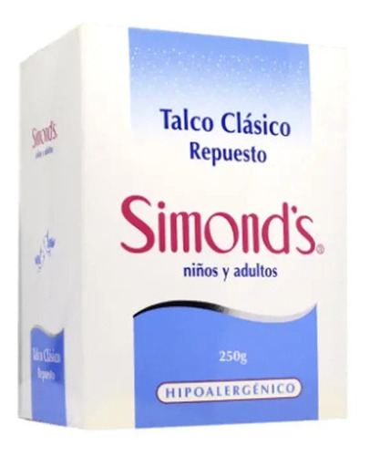 Talco Simond's Clásico Repuesto 250gr Hipoalergenico (5 Un)