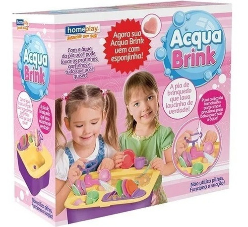 Pia De Cozinha Infantil Acqua Brink C/ Acessórios Sai Água