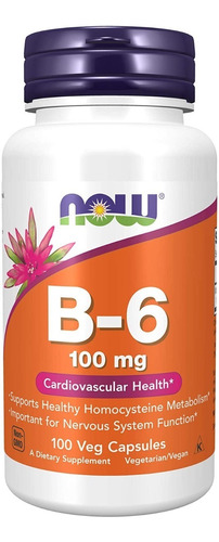 Vitamina B6 100 Caps Now - Unidad a $1409