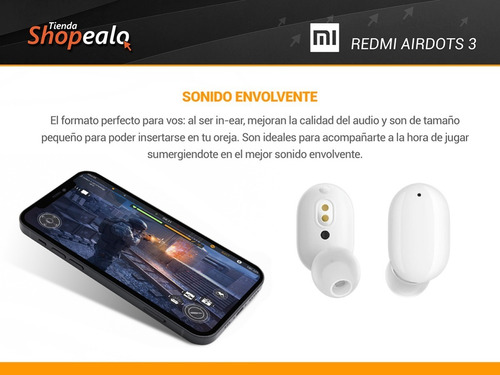 Imagen 7 de 9 de Auriculares In-ear Bluetooth Xiaomi Redmi Airdots 3 Blanco*