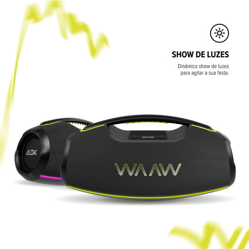 Waaw Alto-falante Bluetooth Hyperboom 1000 180 W Rms Preto