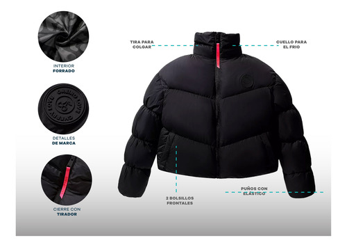 Campera Mujer Puffer Oreiro Love Abrigada Otoño Invierno
