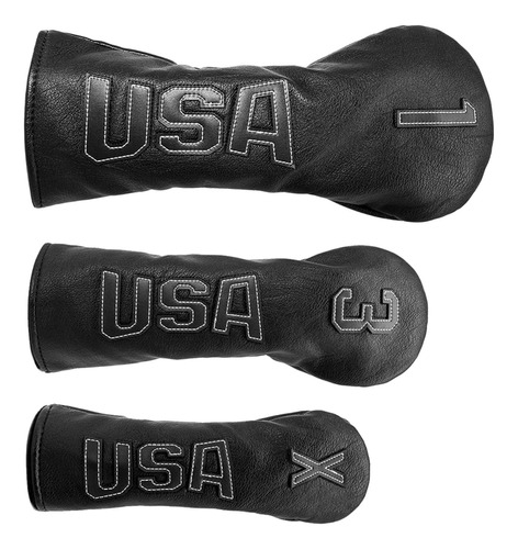 Pu Golf Head Cover Para Fairway Woods Driver Protector Case