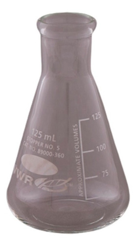 Erlenmeyer De Vidrio Boca Angosta 125ml - 89000-360 - Vwr