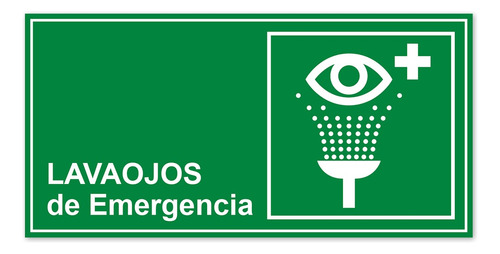 Señalética 34x17cm - Lavaojos De Emergencia