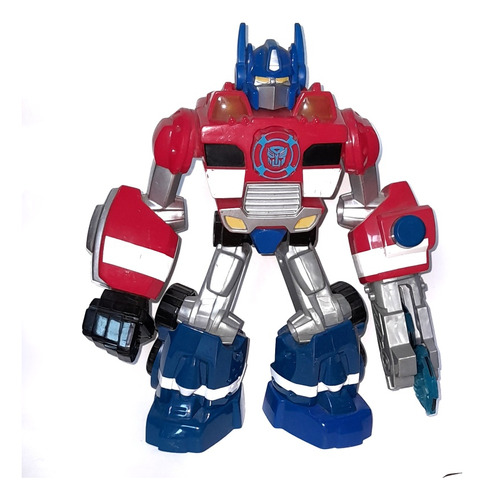 Boneco Optimus Prime Transformers Rescue Bots Playskool 25cm