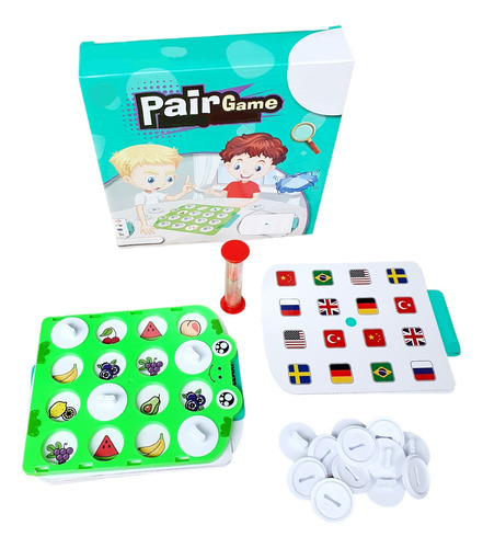 Juego Pares + Tarjetas Memoria Tiempo Aprende Pair Game