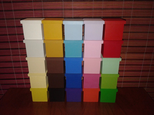 Cajitas C/tapa Lapiceros Souvenir Fibrofacil Pintadas