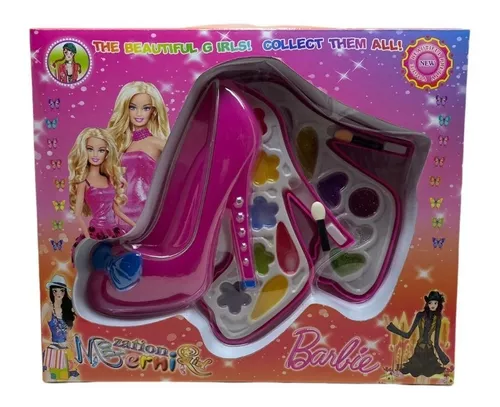 Kit Estojo De Maquiagem Infantil Boneca Com 16 Itens