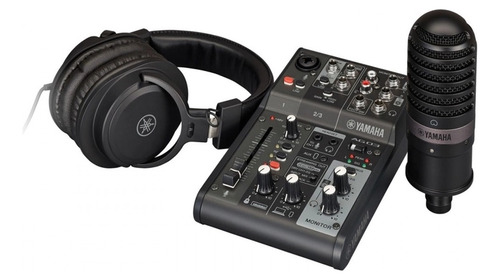 Kit Para Streaming Yamaha Ag03mk2 Lspk - Preto