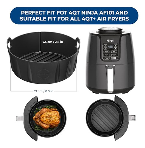 Forro De Silicona Premium Ninja 4 Quart Af101 | Grosor Del F