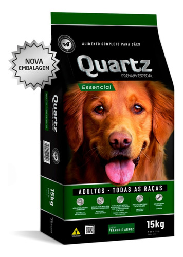 Ração Quartz Essencial Premium Especial Cães 15kg Dog 22%top