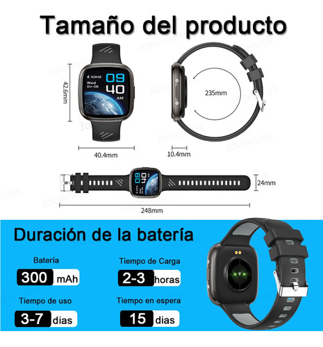 Hombre Mujer Reloj Inteligente Bluetooth Llamada Smartwatch