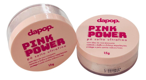 Pó Facial Rosa Finalizador Translucido Pink Power Dapop