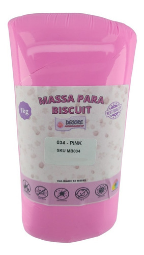 Massa Biscuit Artesanato Profissional Qualidade 1kg Colorida