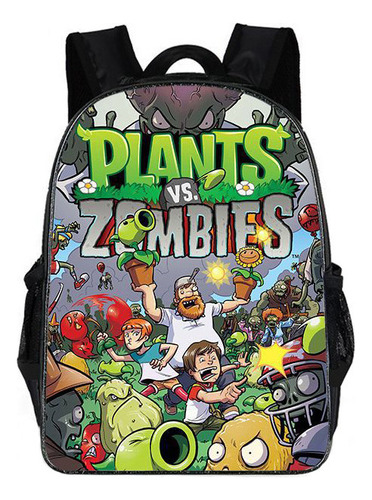 Mochila Plantas Vs. Zombies Con 3pcs