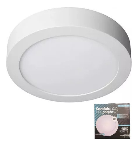 Plafon Panel Led Redondo C/base 18w Alta Potencia=100w