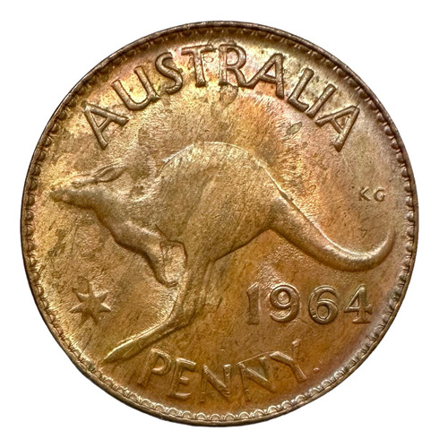 Australia - 1 Penny - Año 1964 - Canguro - Km #56 - 30.8 Mm