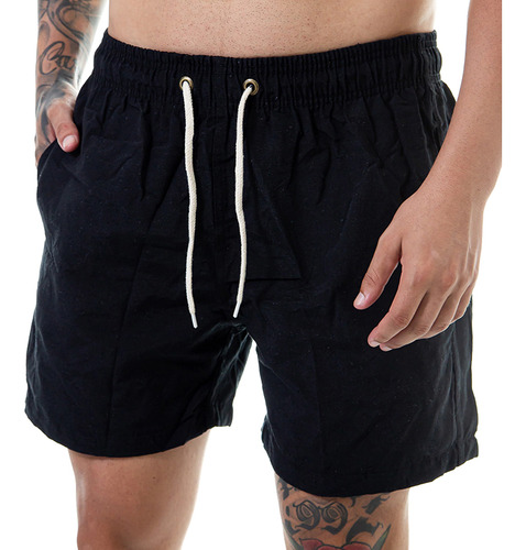 Kit Regata Oversized Básica/short De Linho Mauricinho Casual