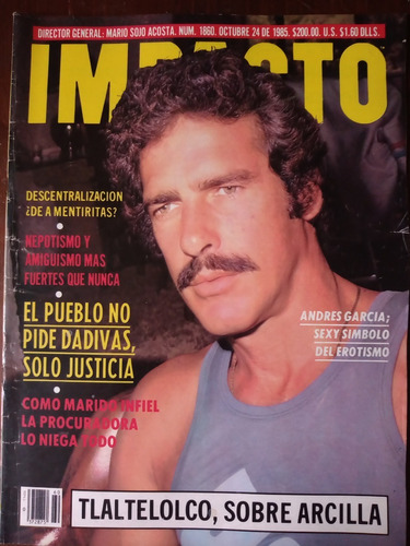 Andres Garcia En Revista Impacto 1860 Octubre 24 De 1985