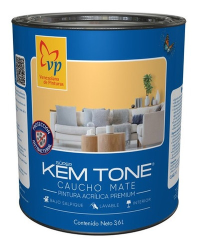 Pintura De Caucho Super Kem Tone Galón Marfil Monaco