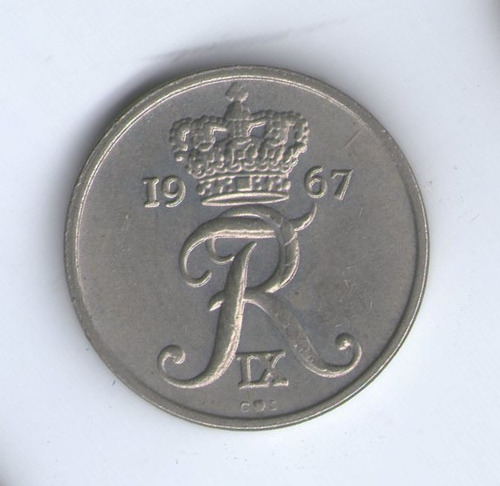 Moneda De Dinamarca 10 Ore Año 1969 Exc