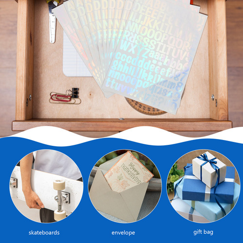 10 Hojas De Pegatinas Autoadhesivas De Vinilo Con Letras Y