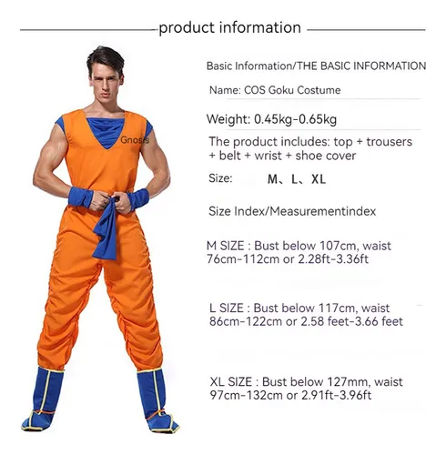 General Traje De Anime Seven Dragon Ball Cosplay Goku Para