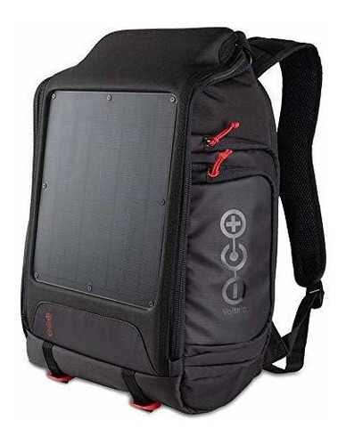 Mochila Cargador Solar Voltaic System Power Bank Negro Mate