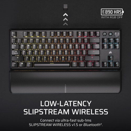 Teclado Corsair K70 Core Tkl Mecánico Inalámbrico Rgb