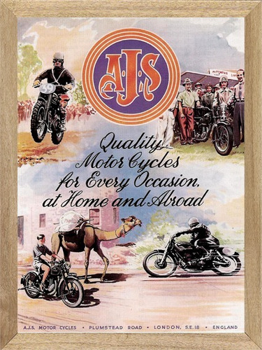  Ajs Motos, Cuadro, Poster, Publicidad        P297