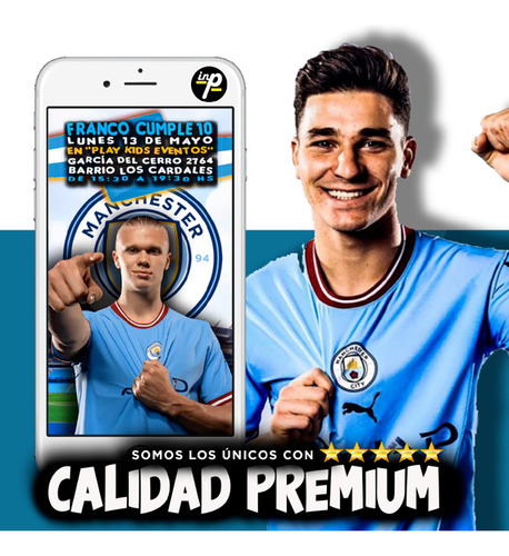 Manchester City Julián Álvarez - Video Invitación Digital