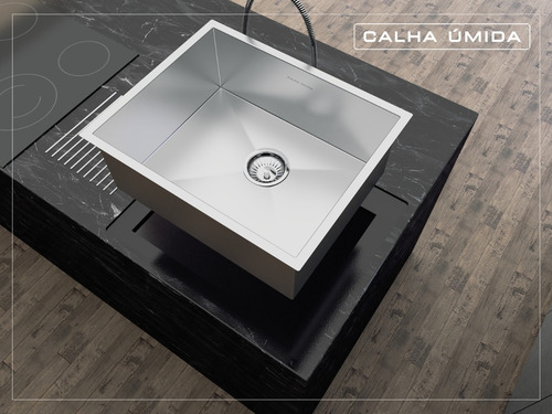 Cuba Inox Quadrada Gourmet Com Válvula 500 X 400