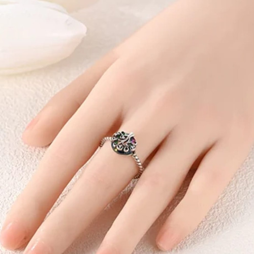 Anillo Ajustable Para Mujer Árbol De La Vida Plata S925
