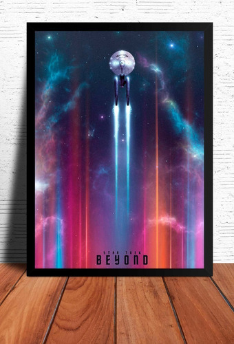 Cuadro Star Trek Beyond Ilustracion Marco Negro 33x48cm Arte