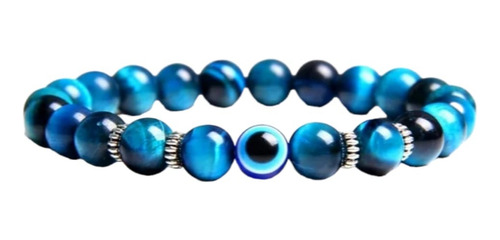 Pulsera Ojo De Tigre Azul Ojo Protector Chakra Garganta 