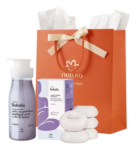 Kit Natura Tododia Algodão Hidratante 400ml + Sabonete 05un