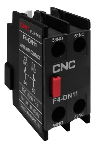 Contato Auxiliar Para Contator Cjx2 F4-dn11 Contato 1na+1nf