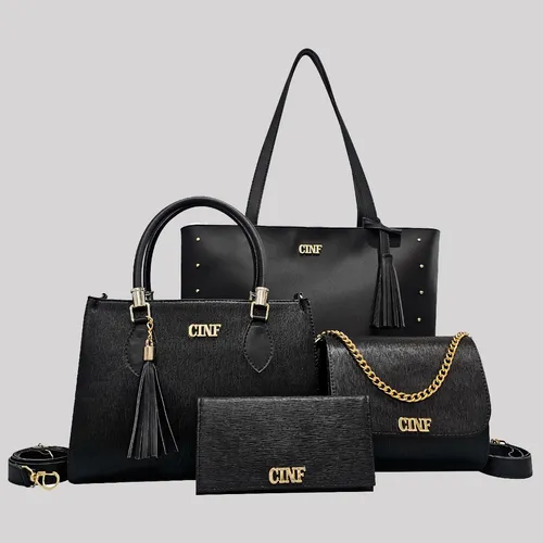 comprar Kit Bolsas Feminina Sacola Transversal Tira Colo Carteira