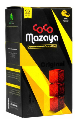 Imagen 1 de 2 de Carbón Coco Mazaya Originales Para Arguile Narguile Hookah