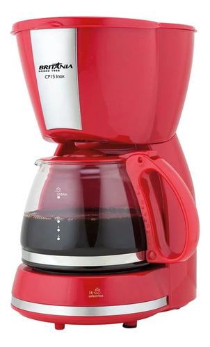 Cafeteira Britânia Vermelha C Inox Vermelho 127v