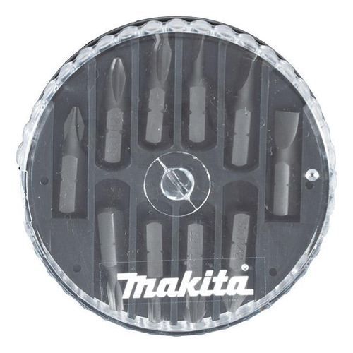 Makita Estojo Plástico Com 10 Bits D-73287