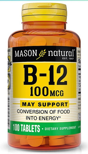 Vitamina B12 100mcg Con Calcio 79mg 100 Tab