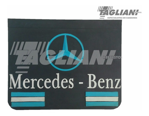 Par Barreros Camion Mercedes Benz 45 X 38 Con Logo Y Bandera