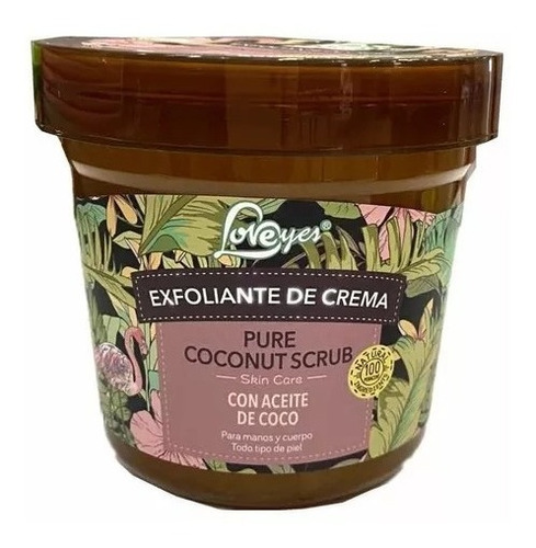 Crema Exfoliante Natural Pure Coco Loveyes 300g Gaman Store