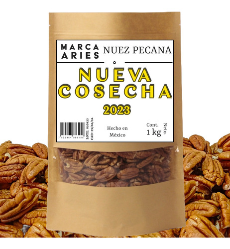 Nuez Pecana - Mitades (entera) - 1 Kg - Última Cosecha