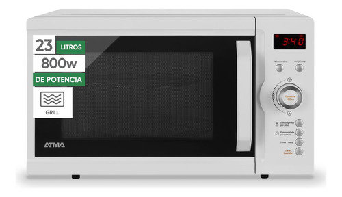 Microondas Grill Atma Easy Cook Md1723gn 23l 800w Digital